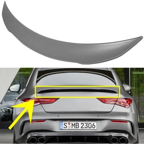 Unpainted Car ABS Trunk Tail Wing Spoiler Lip For Mercedes Benz W118 C118 CLA35 CLA180 CLA200 CLA250 CLA45 AMG Line 2019-2024