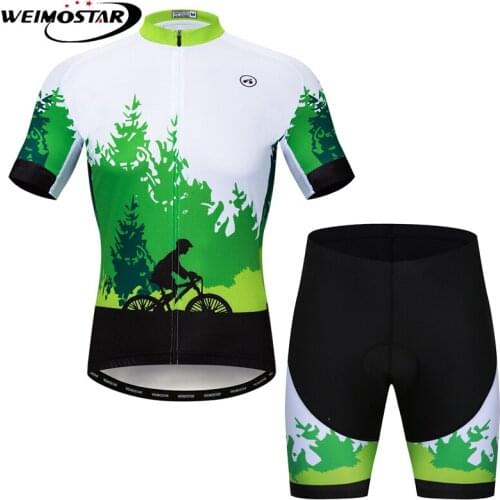 Weimostar New Cycling Clothing Men Summer Short Sleeve Cycling Jersey Set Quick Dry Bike Clothing Youth MTB Bicycle Jersey Kit