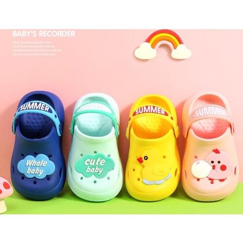 2021 New Children Slippers Cartoon Cute Non-slip Dinosaur Indoor Sandals Light Clog shoes Baby Croc zapatos mujer sandalias