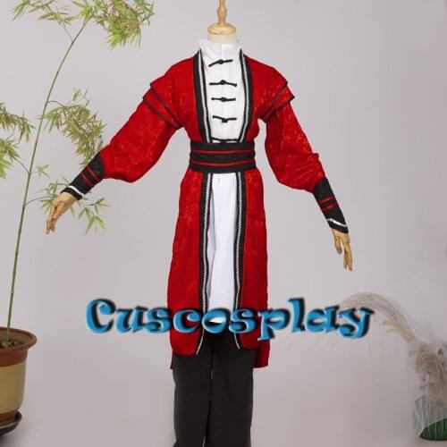 New Anime Tian Guan Ci Fu Desperate Ghost King Hua Cheng Cosplay Costume Halloween Ancient Hanfu Costumes Juvenile Red Dress