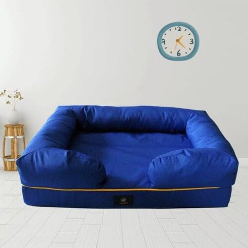 Orthopedic Memory Foam Dog Bed Lounge Sofa Durable Removable Cover with Free Waterproof Liner and Anti-Slip Bottom