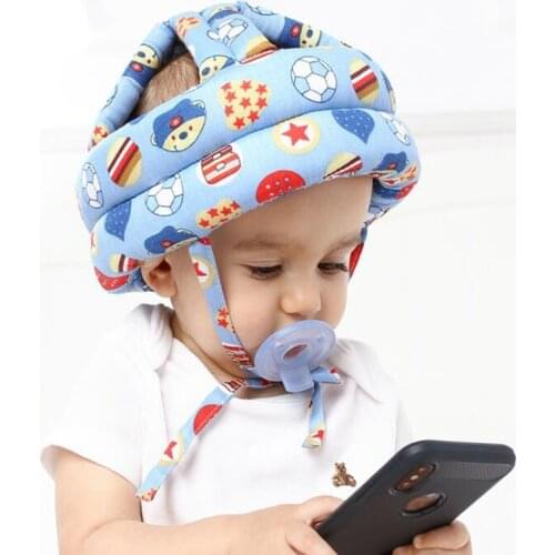 Baby Head Protector Hats Toddler Crash Helmet Cotton Breathable Adjustable Kids Safety Caps Walking Helmet