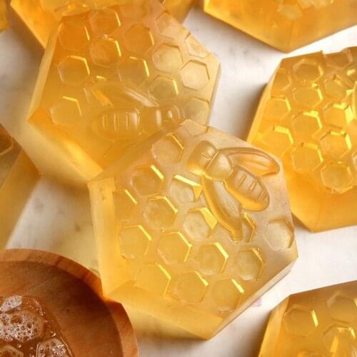 120g 3D Bee Honeycomb Silicone Soap Molds Candle Resin Crafts Mould Fondant Cake Bakeware Decorating Kitchen Accessories