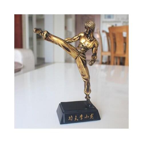 Statues of bodybuilding champions sculpture gym decorations muscle-building man puts trophy lovers merry christmas home