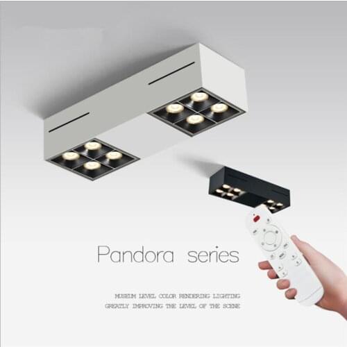 LED 40W surface mounted downlight ceiling spotlight ceiling home living room Nordic box lamp double head bold lamp 1 order