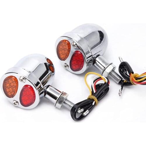 10mm Motorcycle 20 LED Driving Brake Turn Signal Lights Blinker Front Rear Lights Indicator for Sportster 883