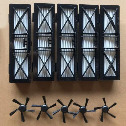 10pcs HEPA Filter Side Brush Kit for Neato Botvac Connected D Series Robot Vacuum Cleaner D75 D80 D85 Replacement Filters Parts
