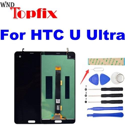 100% Tested Warranty 2560x1440 For 5.7" HTC U ULtra LCD Touch Screen Digitizer Assembly For HTC Ocean Note LCD Free Shipping