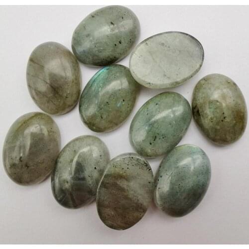 18x13MM Natural Labradorite Stone Oval CAB Cabochon Jewelry For Woman Gift Bead (10 pcs/lot) H000