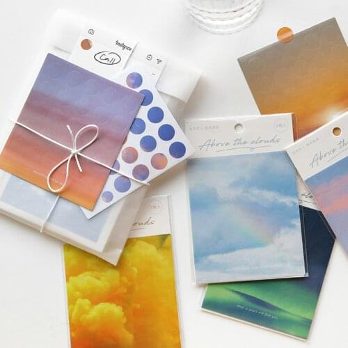 3 sheets/pack Cloud And Sky Series Stickers Scrapbooking Decorative Sticker Planner DIY Diary Album Stick Label Cute Stationery