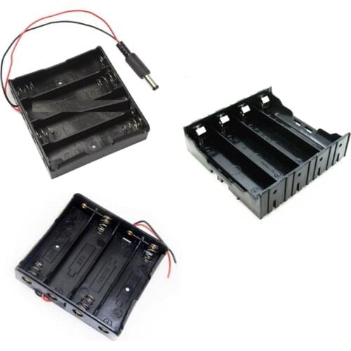 4 section 18650 lithium battery case four sections 18650 battery holder