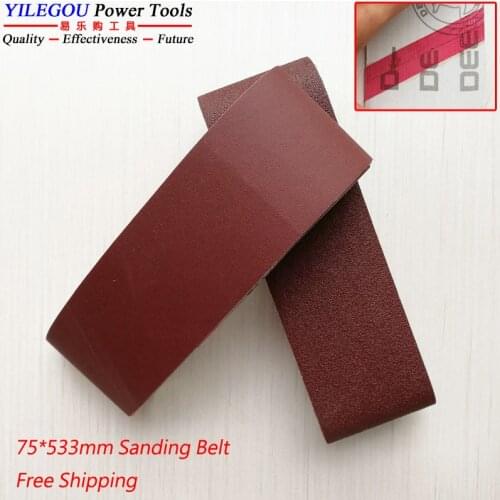 5 Pieces 75*533mm Sanding Belts 533 * 75mm Sanding Band 3" * 21" Sanding Screen With Grit 60 to 320 Soft Cloth For Belt Sander