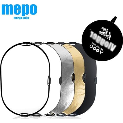 80x120cm 5in1 Multi-Disc Photography Studio Flash Diffuser Oval Collapsible Light Reflector Handhold Photo Disc 31x47'' Portable