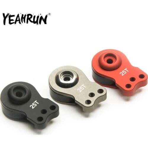 YEAHRUN 25T Metal Aluminum Alloy Shock Absorber Adjustable Servo Arm 3 Hole Style for 1/10 RC Model Helicopter Boat Car Parts
