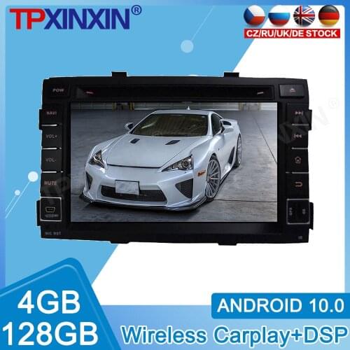 Android 10.0 Carplay 4G+128GB For KIA SORENTO 2010 2011 2012 Radio Recorder DSP Multimedia Player Stereo Head Unit GPS Navigate