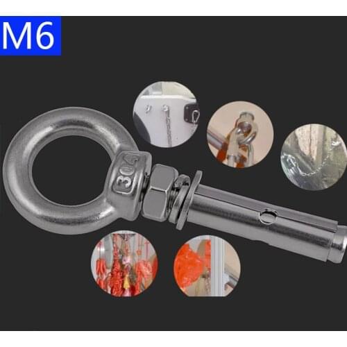 M6 6mm Concrete Sleeve Anchors Lifting Eye Expansion Bolts 304 Stainless Steel A2 - 70