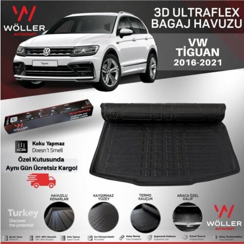 Auto Interior Accessories Floor Mats Vw Tiguan Luggage Pool 2016 2021 Model From 3D Ultraflex Flexible