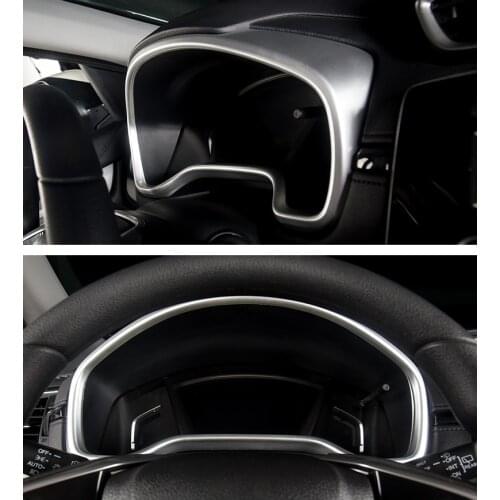 Car Styling For Honda CR V CRV 2017 2018 2019 2020 2021 Inner Console Dash Board Instrument box Cover Frame Molding Trim Sticker