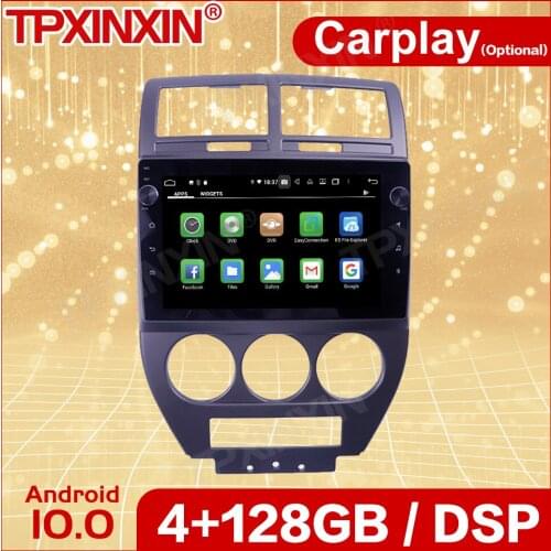 Wireless Carplay Car Android 10 Stereo Receiver For Jeep Compass MK 2006 2007 2008 2009 2010 GPS Radio Recorder Head Unit Player