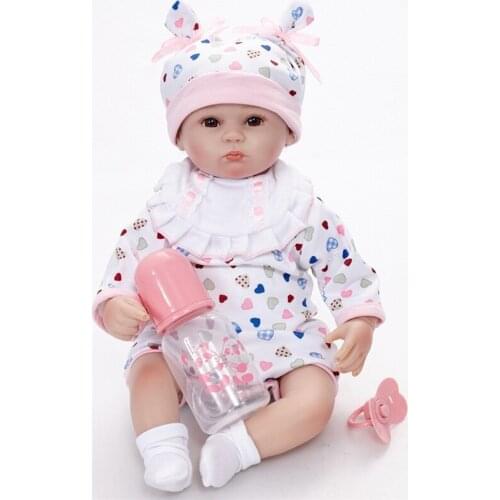 Baby Playmate 42cm Rebirth Doll Plastic Gril Rebirth Doll Reborn Realistic Silicone Vinyl Doll For Newborn Plush For Child Gifts