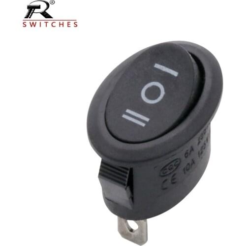 10PCS KCD1 Electric Kettle Power Rocker Round Rocker Switch with Lights ON-OFF/ON-OFF-ON 2/3pin 6A/250V 10A/125V AC