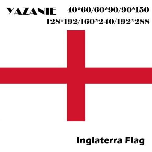YAZANIE 60*90cm/90*150cm/120*180cm/160*240cm England Hand Flag Cross Of St George English Euro Cup World National Custom Banner
