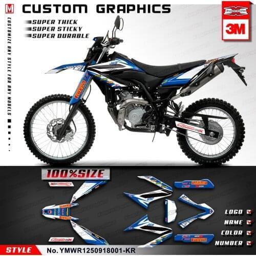 KUNGFU GRAPHICS Racing Decal Personalised Sticker Kit for WR 125R WR125R 2009 2010 2011 2012 2013 2014 2015 2016 2017 2018