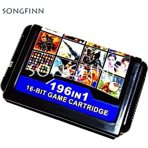 Jap Shell 16 bit MD Memory Card for Sega Mega Drive for SEGA Genesis Megadrive 196 in 1