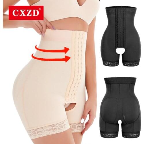 CXZD Hot selling High Waist Body Shaper Seamless Butt Lifter Postpartum Bodysuits Push Up Three-row Shapewear Underwear Corset