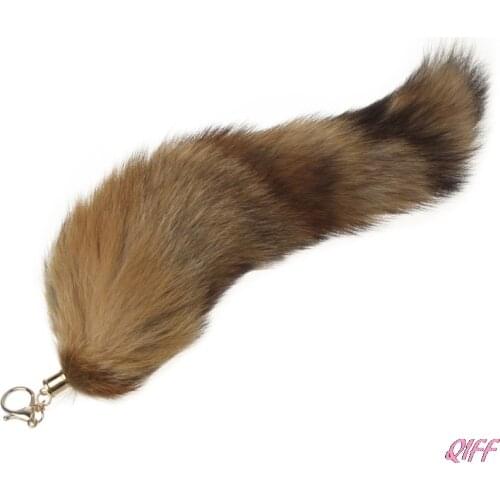 Hot Large Fox Tail Fur Tassel Bag Tag Keychain Strap Chain New