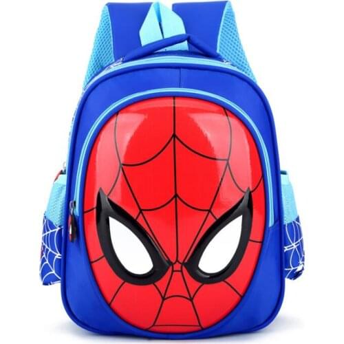Disney Bag Nylon Waterproof Schoolbag Spider Man kids cartoon Backpacks Student Backpacks Travel Bag
