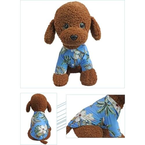 Fashion Pet Shirt Comfortable Breathable Hawaiian Printed Pineapple Cat Dog Summer Shirt Short Sleeves Costume XS-XXL