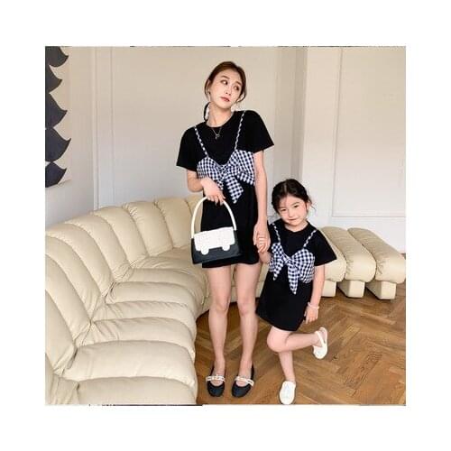 Mother and Daughter Dress 2021 Summer New Kids Dresses for Girls Baby Holiday Style Cute Casual Dress Family Matching Clothes