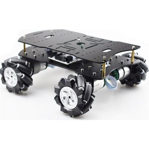 4WD Mecanum Robot Car Smart Car Chassis Kit Load Capacity 10KG w/ 80mm 97mm Omni Wheels Unfinished