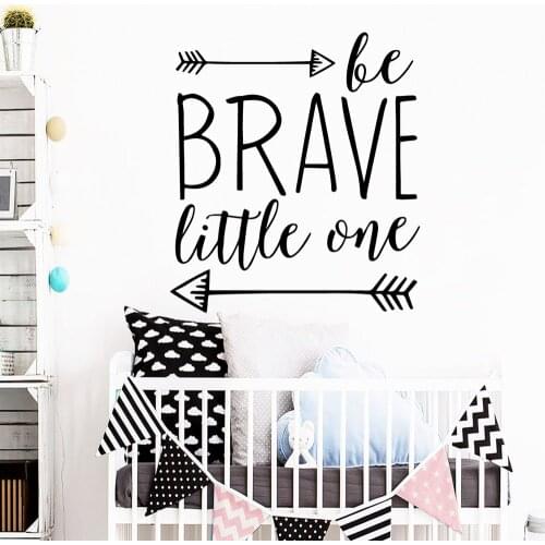 Modern brave little one Vinyl Wall Sticker Art Wallpaper For Living Room Kids Room Home Decoration Decal Stickers Mural