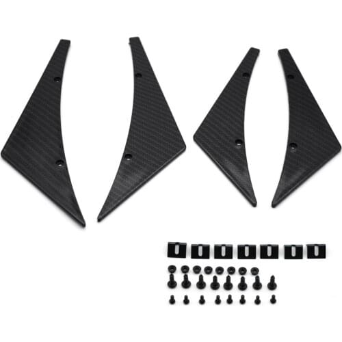 Front Bumper Lip diffuser Splitter Fins Body Spoiler Canards Valence Chin