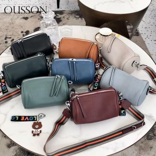 OUSSON New Design Soft Leather Crossbody Bag Fashion Pillow Bag Exquisite Female Retro One-Shoulder Bag For Woman