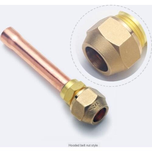 Pipe Joint of The Thickened Air Conditioner Inner Unit The Copper with Nut Is Used for The Air Conditioner Refrigeration System