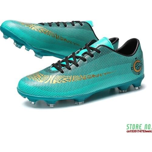 Outdoor Soccer Cleats Shoes High Top TF/FG Football Boots Training Sports Sneakers Men Plus Size 35-45 Chuteira Futebol