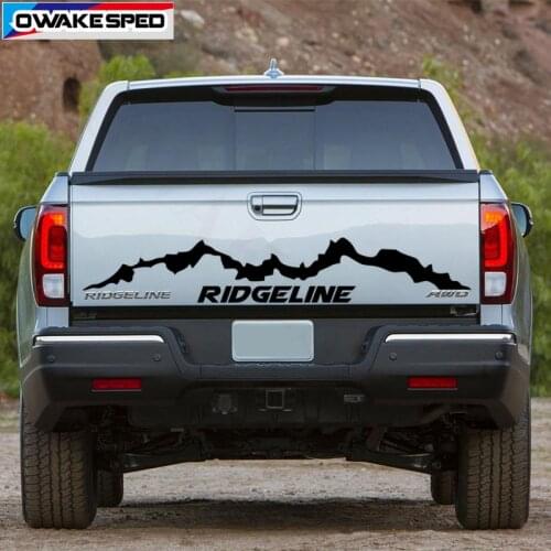 Mountain Graphics Vinyl Decals For Honda Ridgeline Sport Black Edition Pickup Trunk Decor Stickers Auto Body Waterproof Decal