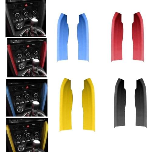 Suede Car Interior Front Central Panel Strip Frame Center Console Trim Cover 2pcs For Subaru BRZ Toyota 86 2013-2020