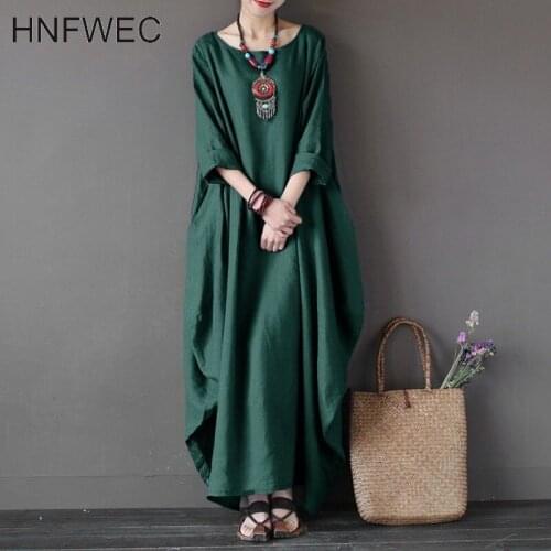 2019 Summer autumn Plus Size Dresses Women 4xl 5xl Loose long vintage Dress Boho Shirt Dress Maxi Robe fashion Female P029