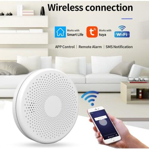 1PC Tuya Smart WiFi Smoke Detector Home Fire Smoke Sound And Light Alarm Sensor Wireless Security Alarm Accessories Dropshipping