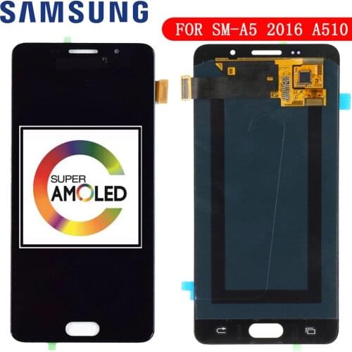 100% Test Super AMOLED LCD for Samsung Galaxy A5 2016 A510F A510M A510FD A5100 A510Y LCD Display Touch Screen Digitizer Assembly