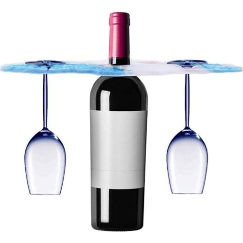 13MC Crystal Epoxy Resin Mold Wine Glass Rack Tray Casting Silicone Mould DIY Crafts Bottle Cup Holder Making Tools