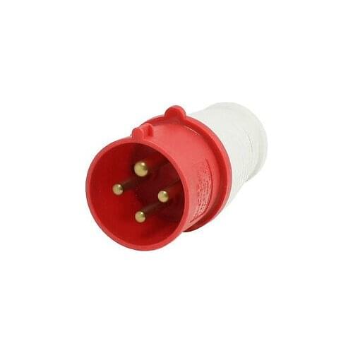 32A Red White Splash Proof IP44 4P + E IEC309-2 Industrial Connector AC 380-415V