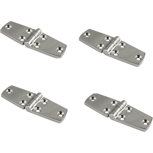 Marine 4 Pieces Yacht Hardware Door Cabinet Hinges Boat Accessories Stainless Steel SS 316 Deck Strap Hinge 38*102mm