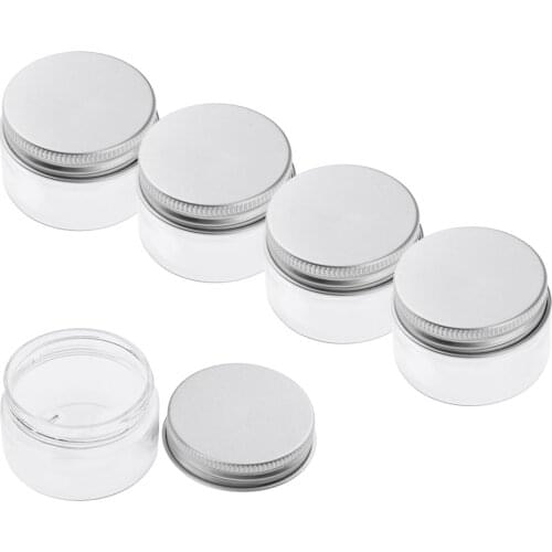 5Pcs 100 Ml Aluminum Cap Cosmetic Tin Pot Lip Balm Jars Container