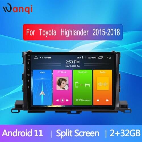Android 10.0 Car Radio DVD player for Toyota Highlander 2015 -2018 Touch Screen Split Screen Picture in Picture Vehicle Audio