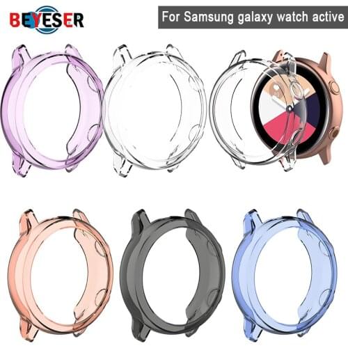 Cover For Samsung galaxy watch active case bumper Accessories Protector half coverage soft TPU silicone Screen Protection case